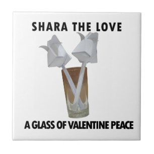 Aanraking van Romance: een vreedzame Valentijnsdag Tegeltje
