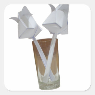 Aanraking van Romance: een vreedzame Valentijnsdag Vierkante Sticker