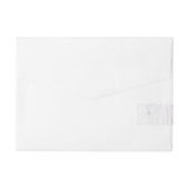 Aanraking van Roos White & Grey Marble Swirl Chic Omwikkelbaar Adreslabel (Achterkant)