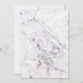 Aanraking van Roos Wit Grijs Marmer Vrijgezellenfe Kaart (Achterkant)