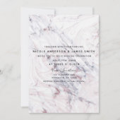 Aanraking van Roos Wit Grijs Marmeren Swirl Chique Kaart (Voorkant)