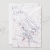 Aanraking van Roos Wit Grijs Marmeren Swirl Chique Kaart (Achterkant)