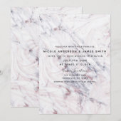 Aanraking van Roos Wit Grijs Marmeren Swirl Chique Kaart (Voorkant / Achterkant)