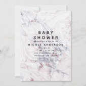 Aanraking van Roos Wit Grijs Marmeren Werveltje Ba Kaart (Voorkant)