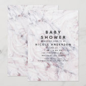 Aanraking van Roos Wit Grijs Marmeren Werveltje Ba Kaart (Voorkant / Achterkant)