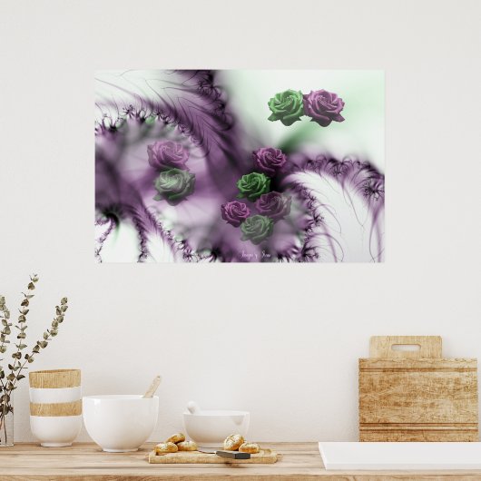 Aanraking van Rozen Poster (Keuken)