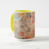 Aanraking van Sky Blue Abstract Design-Mok Mok (Voorkant links)