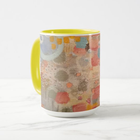 Aanraking van Sky Blue Abstract Design-Mok Mok (Voorkant links)