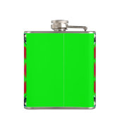 Aanraking van Turquoise Vinyl Wrapped Flask Heupfles (Achterkant)