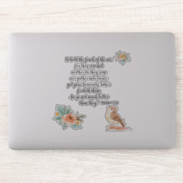 Aanschouw de Fowls van de luchtbijbel Verse Sticke Sticker
