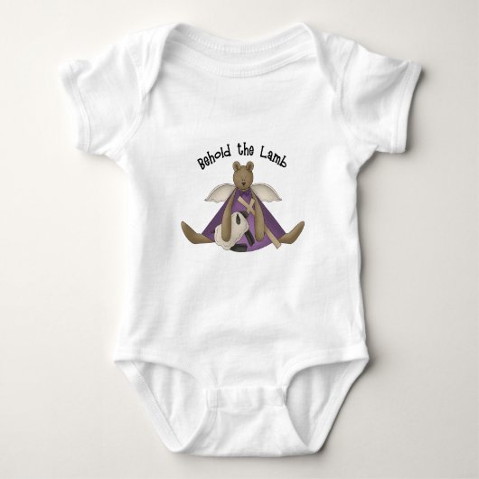 Aanschouw het Lam Baby Christelijk Romper (Voorkant)