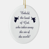Aanschouw het lam van God Minimalistisch Keramisch Ornament (Rechts)
