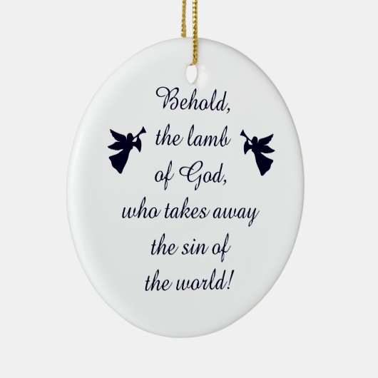 Aanschouw het lam van God Minimalistisch Keramisch Ornament (Rechts)