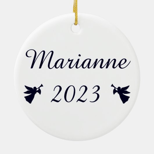 Aanschouw het lam van God Minimalistisch Keramisch Ornament (Achterkant)