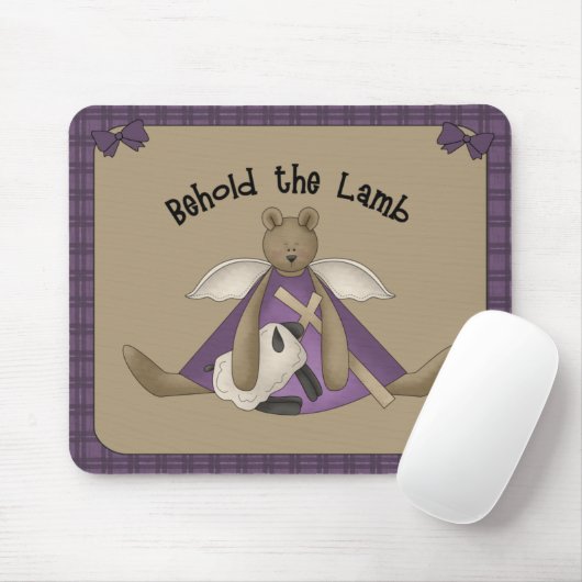 Aanschouw het Lamb Christelijk Mousepad Muismat (Met muis)