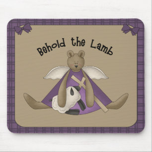 Aanschouw het Lamb Christelijk Mousepad Muismat