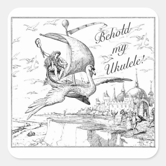 Aanschouw mijn ukelele Sticker (Voorkant)