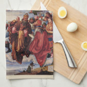 Aanschouwing van de Drie-eenheid door Albrecht Dür Theedoek (Quarter Fold)