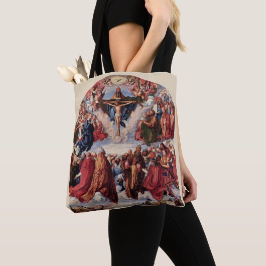 Aanschouwing van de Drie-eenheid door Albrecht Dür Tote Bag (Dichtbij)