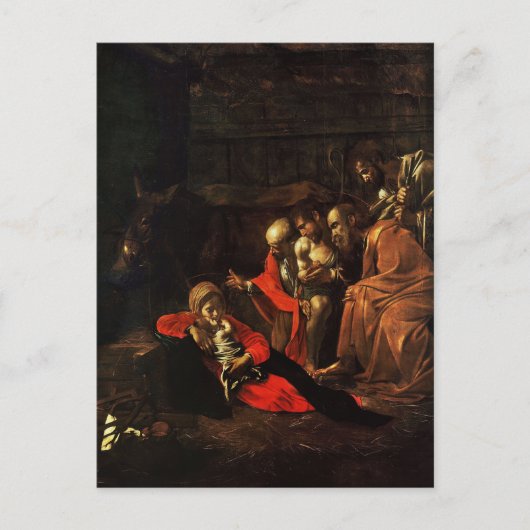 Aanschouwing van de Herders door Caravaggio Ansich Briefkaart (Voorkant)