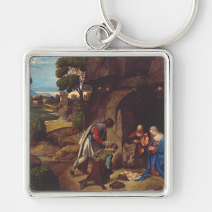 Aanschouwing van de herders door Giorgione Sleutelhanger