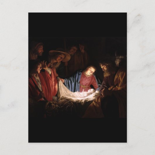 Aanschouwing van de Herders door Honthorst Briefkaart (Voorkant)