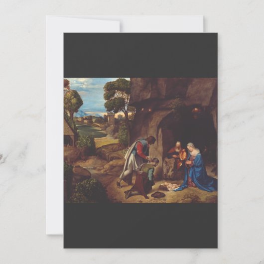 Aanschouwing van de herders door Honthorst Feestdagenkaart (Voorkant)