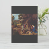 Aanschouwing van de herders door Honthorst Feestdagenkaart (Staand voorkant)