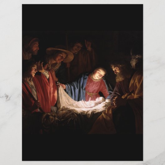 Aanschouwing van de herders door Honthorst Flyer (Voorkant)