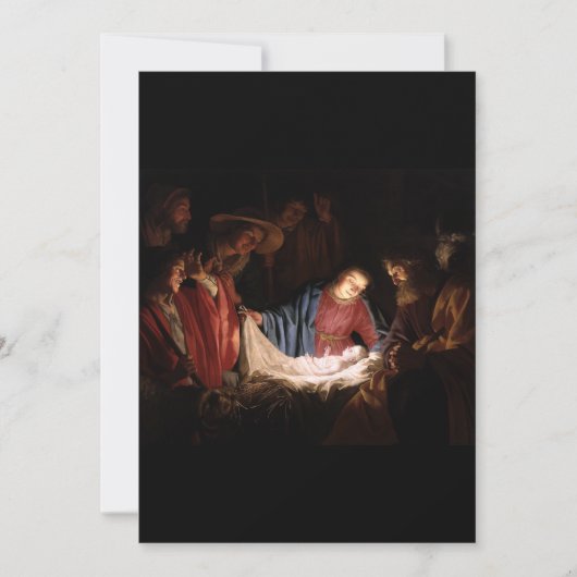 Aanschouwing van de Herders door Honthorst Kaart (Voorkant)