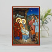 Aanschouwing van de herders folie feestdagenkaart (Staand Voorkant)