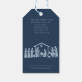 Aanschouwingscadeautabel - Kerststal Cadeaulabel (Achterkant)