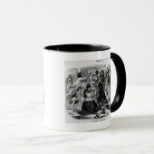 Aanslag op een aardappelwinkel in Ierland, c.1845 Mok (Voorkant rechts)