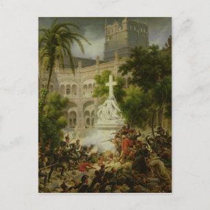 Aanslag op het klooster van San Engracio in Briefkaart