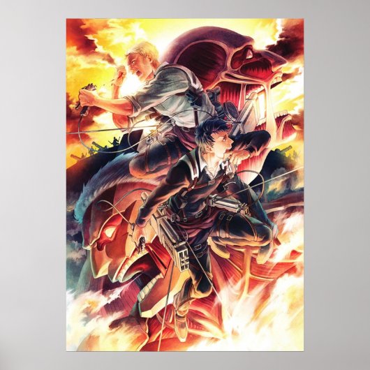 Aanslag op Titan reiner en bertholdt Poster (Voorkant)