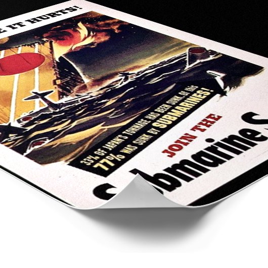 Aansluiten bij de onderzeese dienst poster (Hoek)