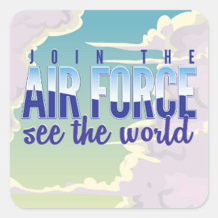 Aansluiten bij het Poster van de luchtmacht Vierkante Sticker