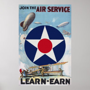 Aansluiten bij het Poster voor luchtdiensten
