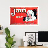 Aansluiten bij het Rode Kruis (US00027A) Poster (Thuiskantoor)