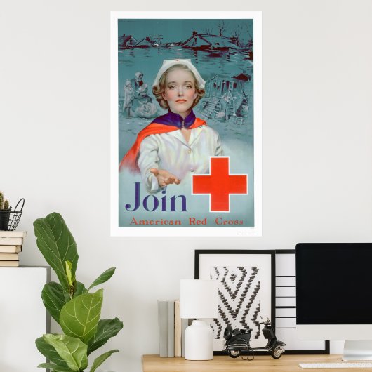 Aansluiten bij het Rode Kruis - Zuster (US00306) Poster (Thuiskantoor)