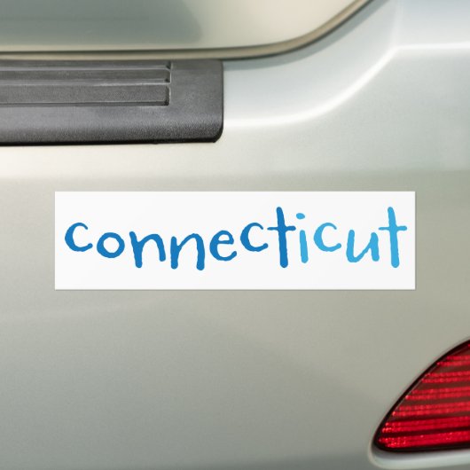 Aansluiten in Connecticut bumpersticker (Op auto)