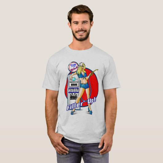 Aansluitend gaspomp t-shirt (Voorkant volledig)