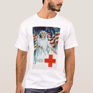 Aansluiting bij het Rode Kruis - Amerikaanse vlag T-shirt