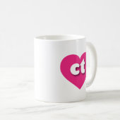 Aansluiting hete roze hart - Ik hou van sm Koffiemok (Voorkant rechts)