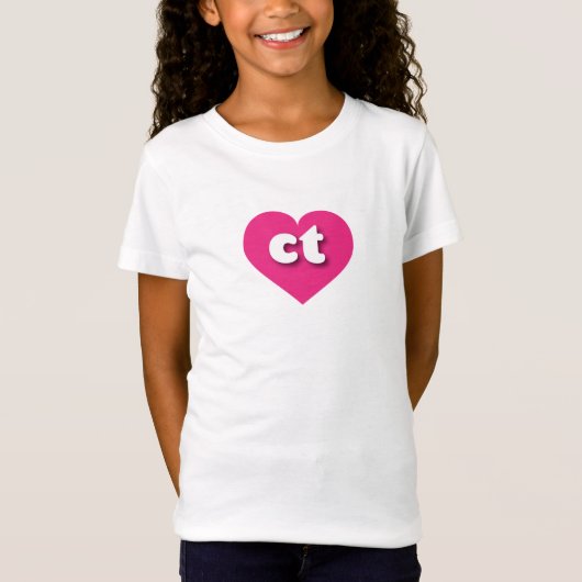 Aansluiting hete roze hart - Ik hou van sm T-shirt (Voorkant)
