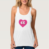 Aansluiting hete roze hart - Ik hou van sm Tanktop (Voorkant)