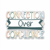 aansluiting op naleving sticker (Voorkant)