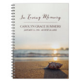 Aansluiting op strand in liefdevol geheugenhandboe notitieboek (Voorkant)