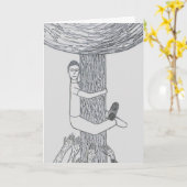 Aanspoelbare kerstkaart kaart (Gele Bloem)