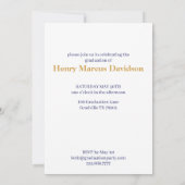 Aansporing tot Afstuderen van Navy & Gold Funky Sp Kaart (Achterkant)